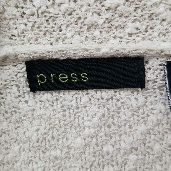 🎁5/25 Press Cardigan Women's Size XS Open Front Knit Sleeveless Cream - Picture 2 of 9